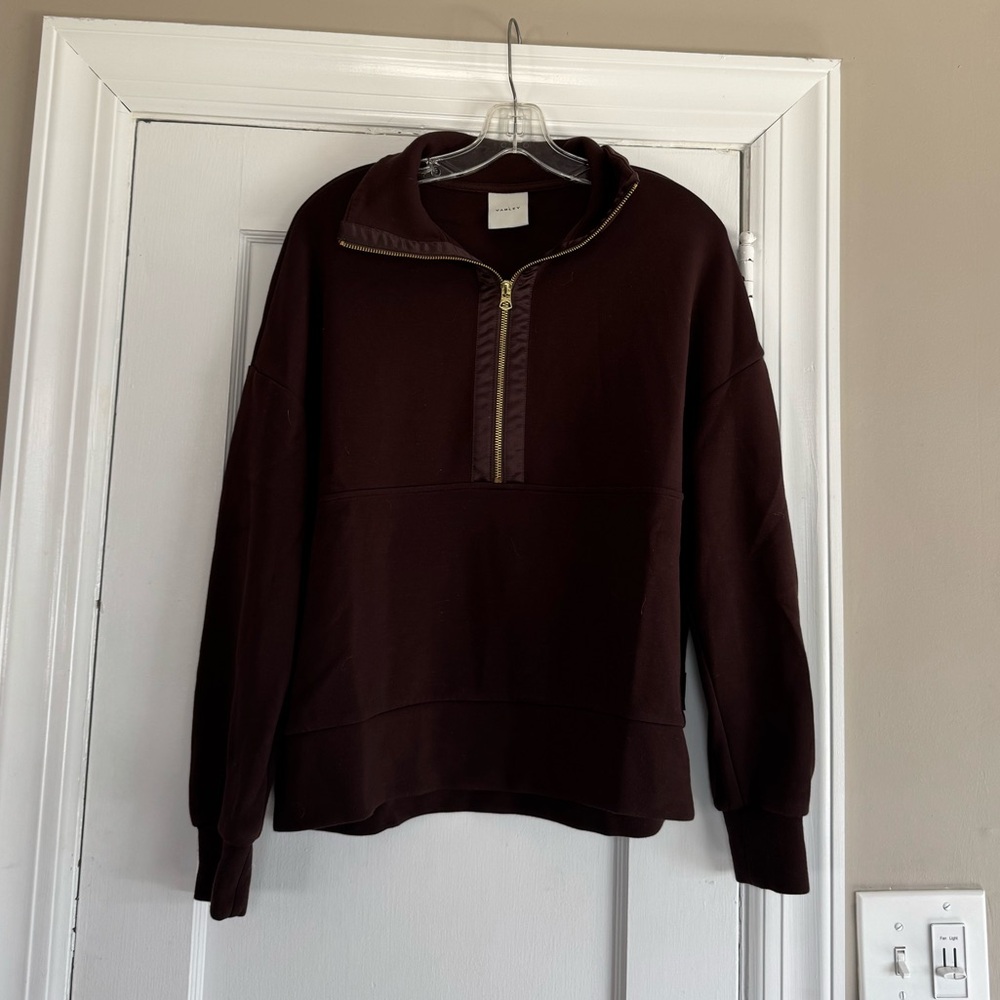 Varley Keller Half Zip Pullover in Coffee Bean NWOT - Picture 6 of 11